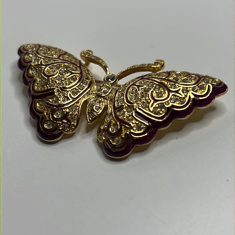 Napier Faux Stone Butterfly Brooch/Pin